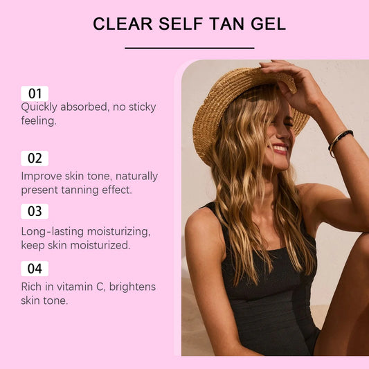 Self Tanner Gel Summer Face Body Bronzer Vitamin C Intensifier Tanning Oil Fast Dark Outdoor Tan Accelerating Moisturizing Cream