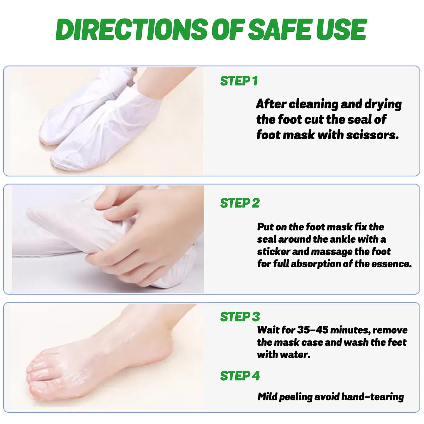EELHOE Aloe Vera Foot Mask Peeling Leg Mask Exfoliating Sock Scrub Foot Massage Anti Crack Heel Removal Pedicure Skin Care Pad