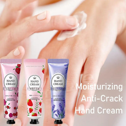 Hand Cream Hydrating Moisturizing Lavender Rose Blossom Essential Oil Deep Repairing Smoothing Hand Care Cream