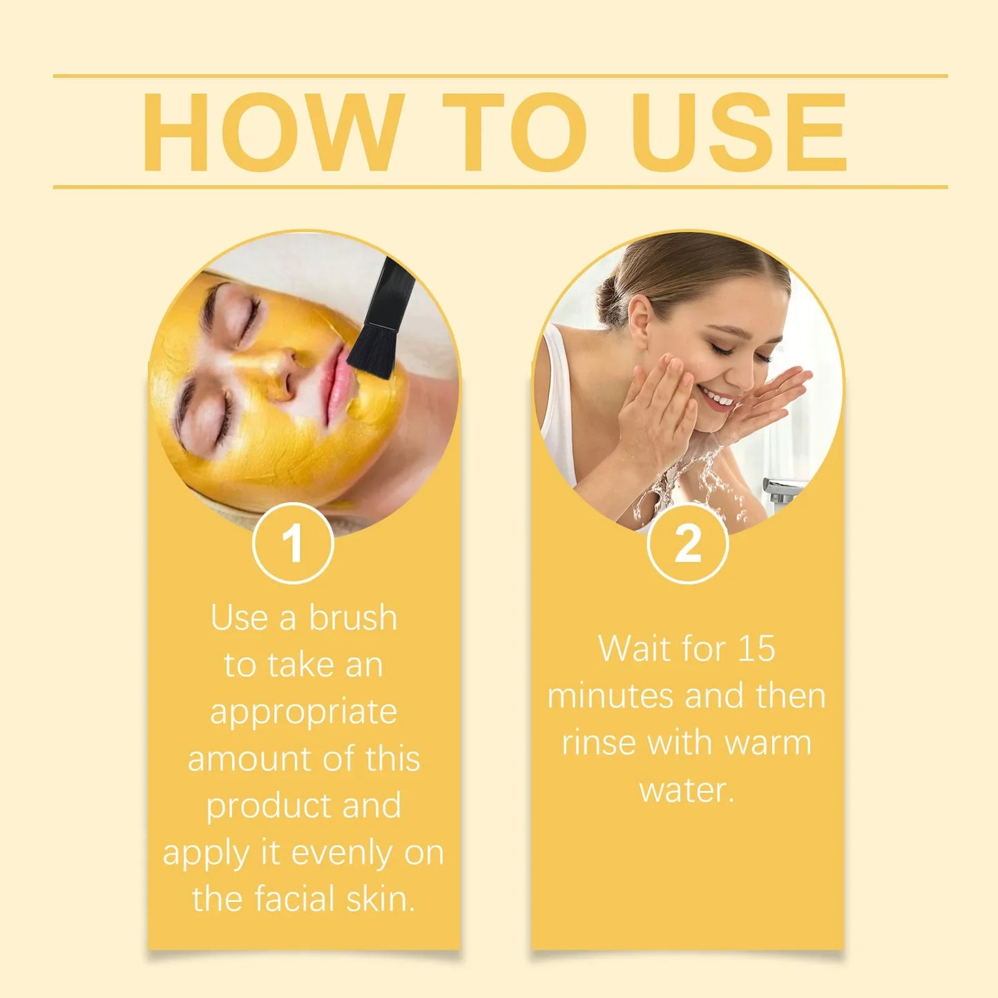 OUHOE Vitamin C & Turmeric Clay Face Mask | Deep Cleansing, Pore Shrinking, Brightening & Hydrating | Reduce Dullness & Dark Spots | 120g
