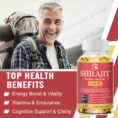 Greencure | Shilajit Extract Capsules | Energy, Stamina & Cognitive Support