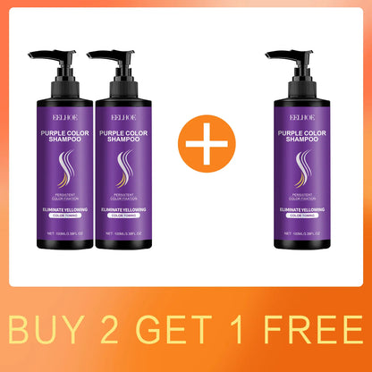 EELHOE Purple Shampoo for Blonde Hair Color Fix Fading Yellow Remedy for Gray Hair Cover After Professional Hair Bleach Shampoo