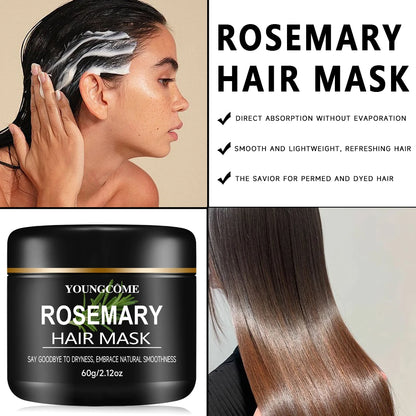 Rosemary Hair Care Kit 4in1 - Mask+Shampoo+Conditioner+Oil, with Biotin, Cleanses and Helps Strengthen Weak and Brittle Hair 4pc