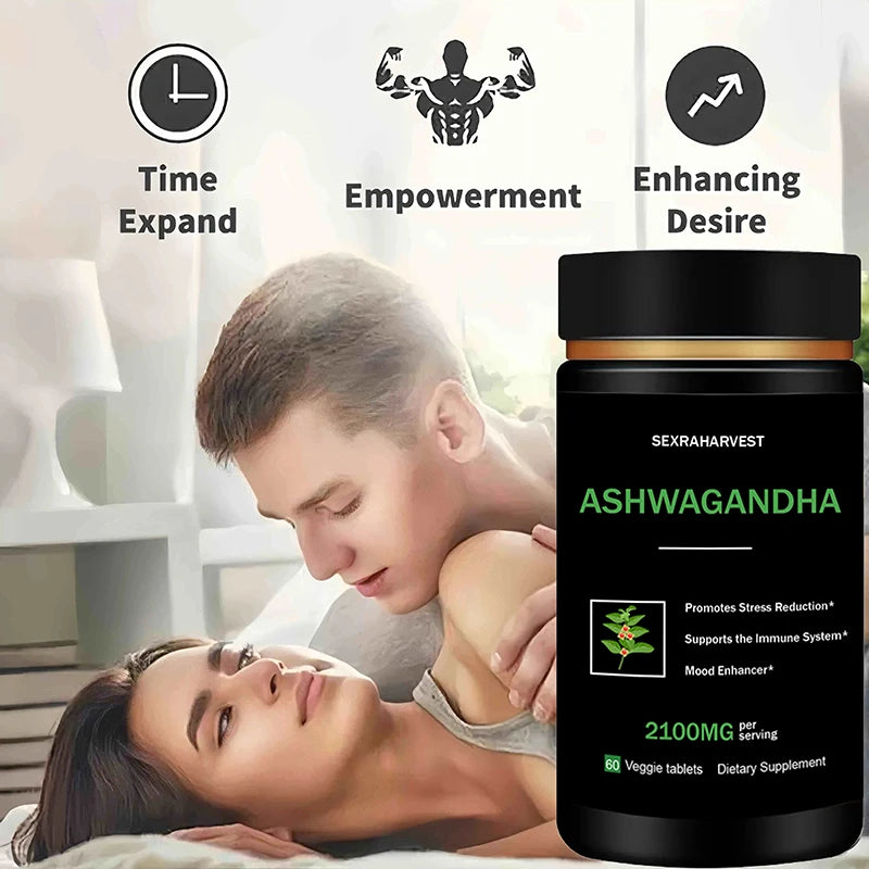 Sexraharvest | Ashwagandha Tablets | Energy, Immunity & Mood Support for Men