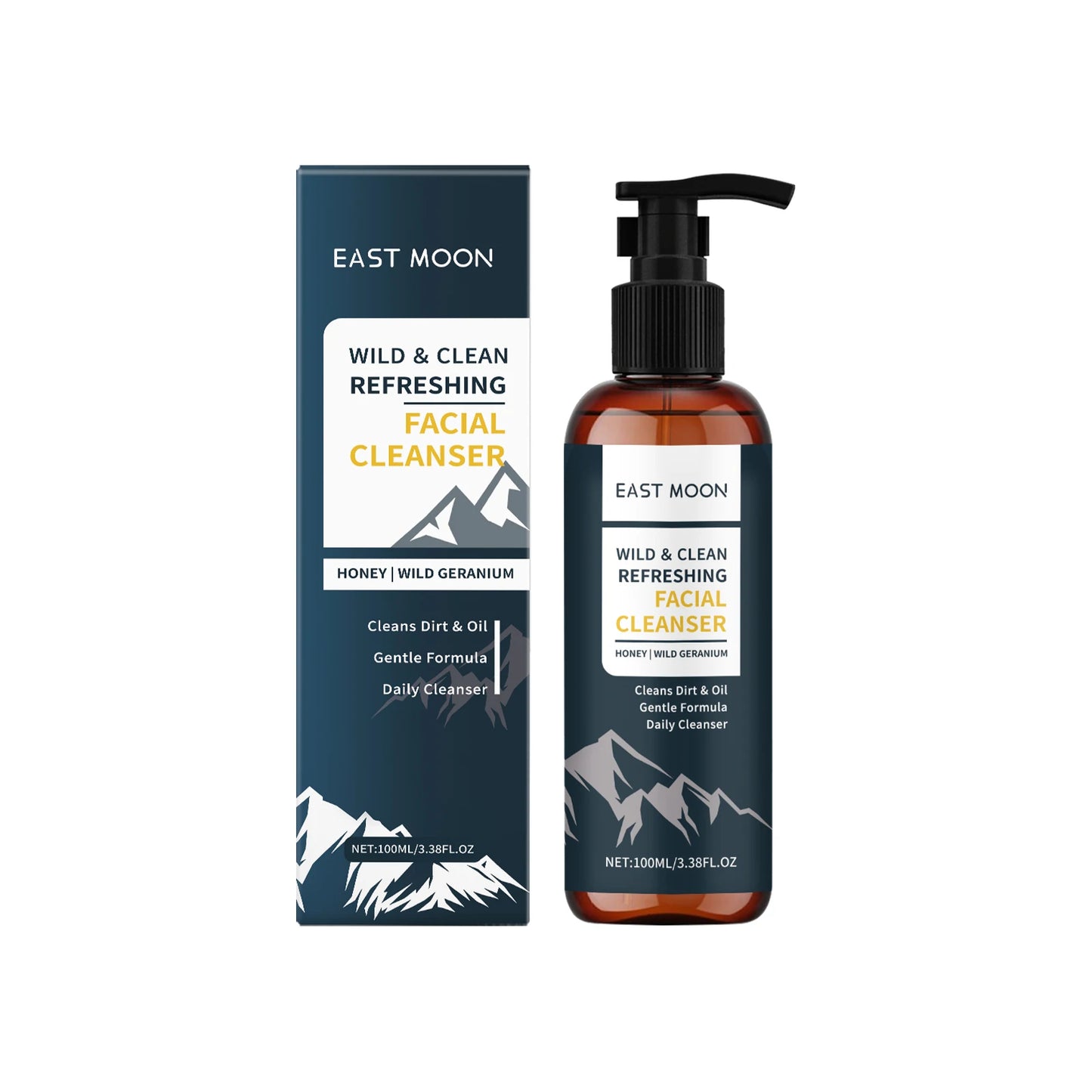 East Moon | Honey & Wild Geranium Facial Cleanser | Gentle Cleansing, Oil Control & Skin Refreshing