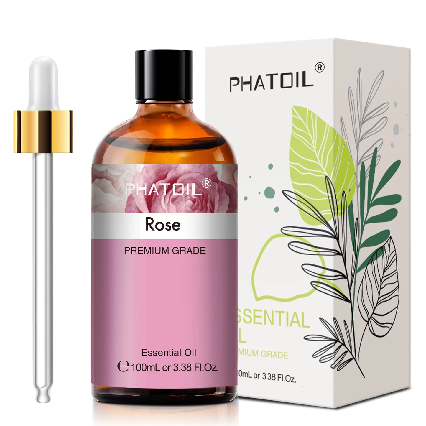 PHATOIL 100ml Natural Essential Oil For Skin Aromatherapy Diffuser Eucalyptus Lavender Vanilla Rose Fragrance Essential Oils