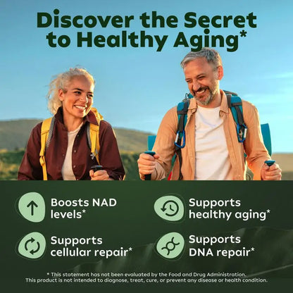 NAD+ | Nicotinamide Riboside Resveratrol Capsules | Anti-Aging, Energy & Immune Support
