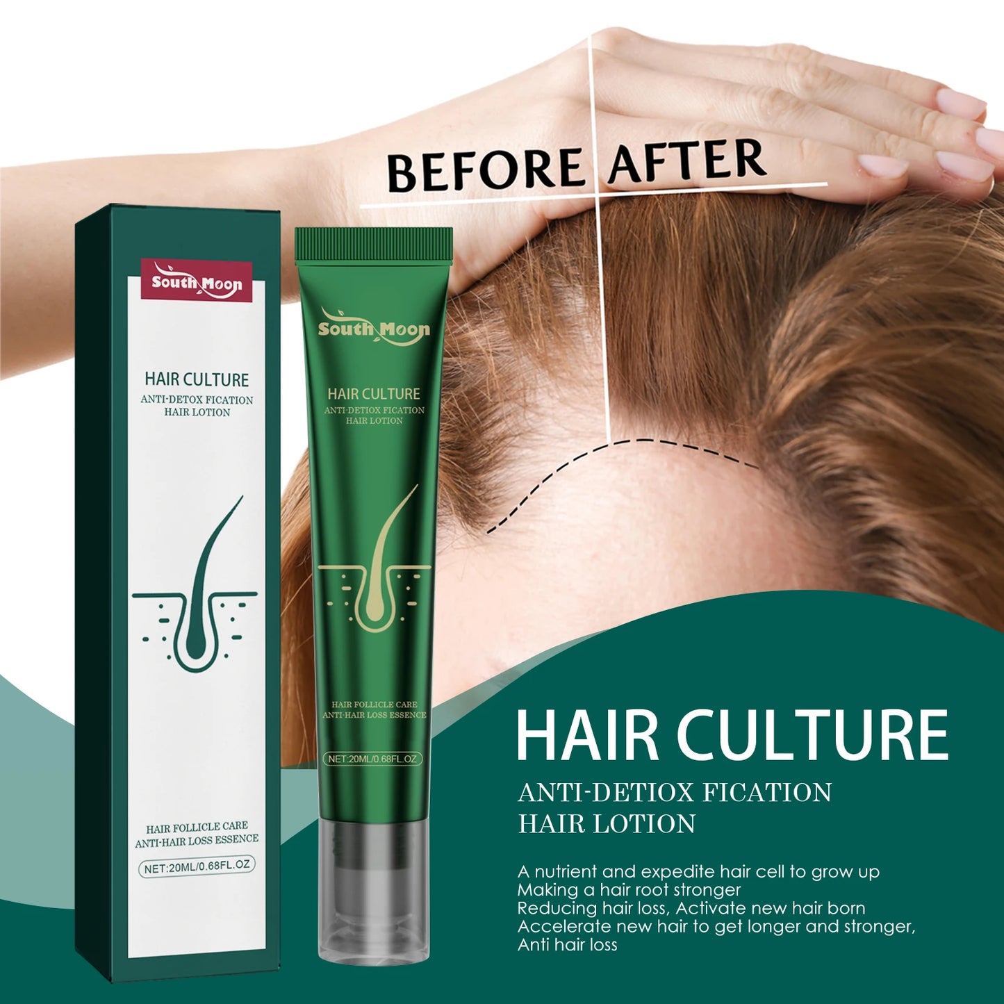 Anti-Hair Loss Serum Thinning Balding Treatment Oil Strengthen Hair Roots For Scalp Health Care Essence 20/30ml