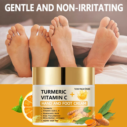 Turmeric Hand and Foot Cream Retinol Moisturizing Firming Hyaluronic Lightening Repairing Smooth Skincare Whitening Creams