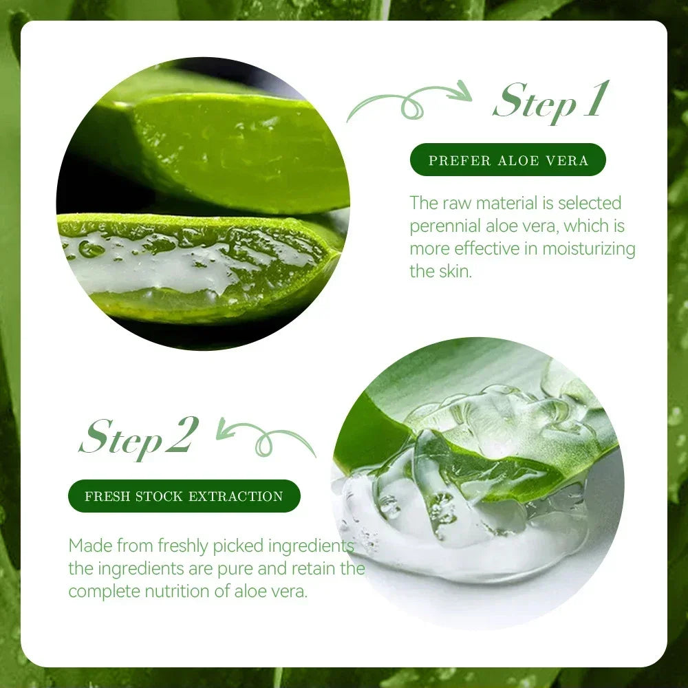 Aloe Vera Serum Aloe Vera Moisturising Serum Nourishing Sunburn Soothing and Moisturising Skin, Sun Care and Balancing Skin