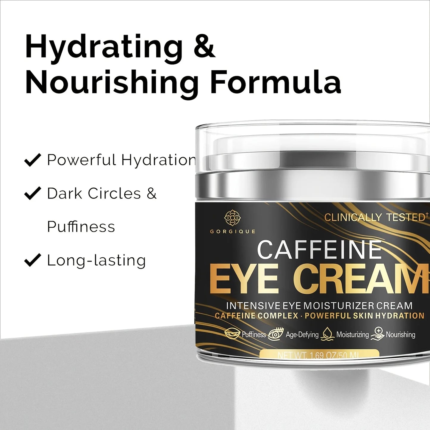 Caffeine Eye Cream | Anti-Aging, Dark Circle & Puffiness Reduction, Under-Eye & Face Tightening