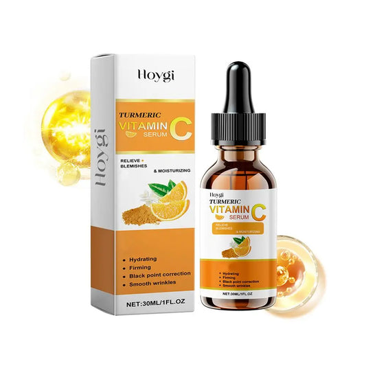 Hoygi Turmeric Vitamin C Serum – 30ml Hydrating & Firming Face Serum for Blemish Relief, Wrinkle Smoothing & Radiance