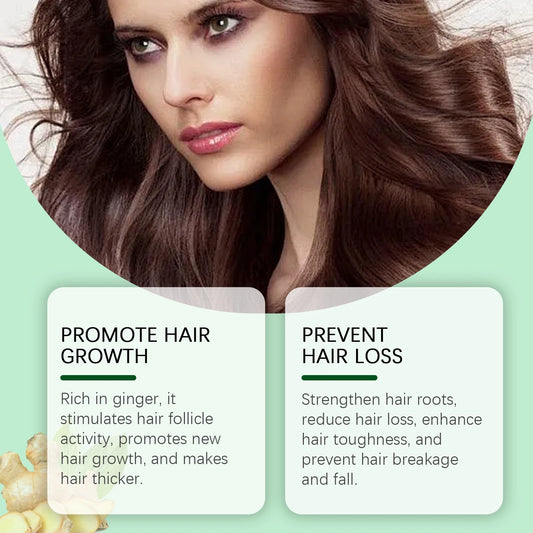 Ginger Anti Loss Shampoo Hair Strengthen Restore Damaged Oil Control Cleansing Dandruff Moisturizing Smooth Hair Growth Shampoo