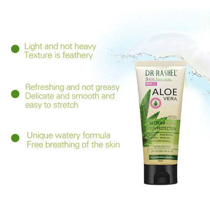 DR.RASHEL SPF 50 Sunscreen BB Cream | Moisturizing Face & Body Sunblock with Aloe Vera | Skin Protection & Whitening | Prevents Sunburn