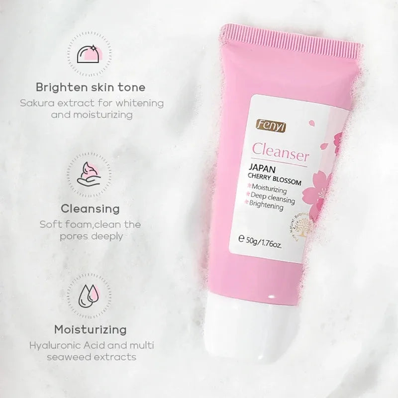 Fenyi | Vitamin C & Cherry Blossom Cleanser | Deep Cleansing, Moisturizing & Blackhead Care