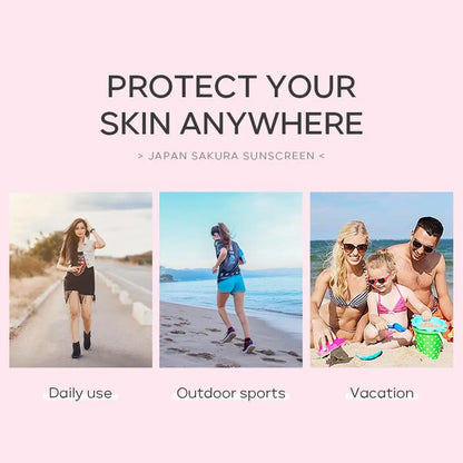 Sakura Sunscreen Cream SPF 50 | Facial Sunblock & Isolation Lotion | Skin Protector with Brightening & Moisturizing Lightning Formula