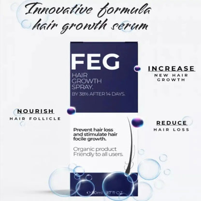 FEG Organic Hair Growth Spray Stimulate Hair Focile For Precent Hair Loss Growth Ownning Thicker Longer And Healthier Hair Care