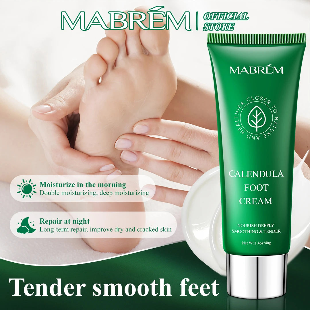 MABREM Foot Treatment Cream Whitening Anti-cracking Moisturizing  Protection Cream Relive Pain Foot Cream Exfoliating Scrub 40g