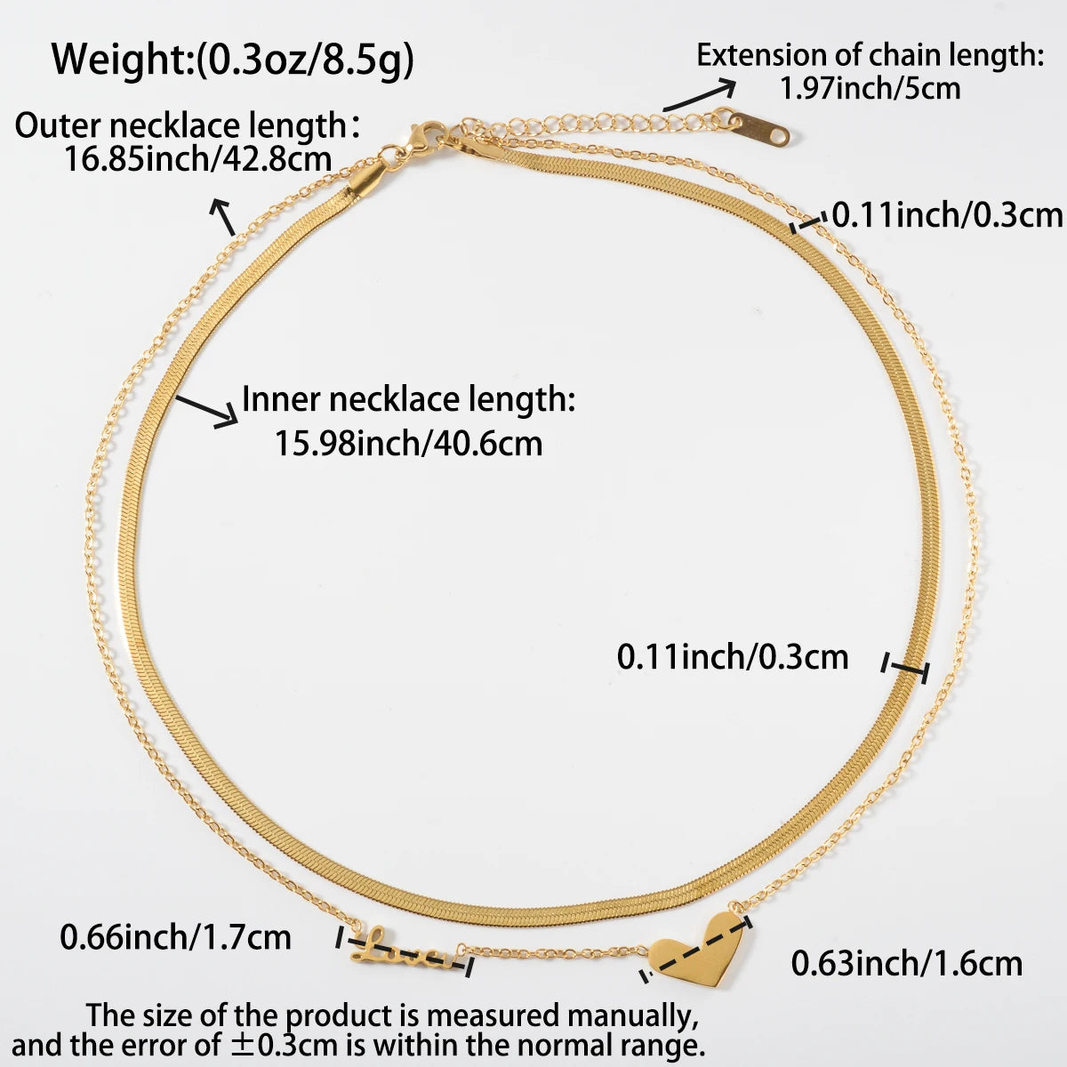 Fashion Gold Plated Layered Necklace Trendy Thin Chain Pendant Dainty Stackable Jewelry Gift for Women Birthday Valentine
