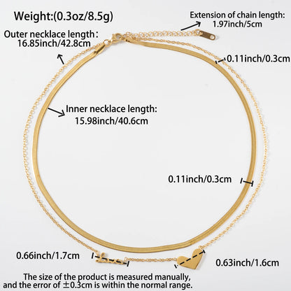 Fashion Gold Plated Layered Necklace Trendy Thin Chain Pendant Dainty Stackable Jewelry Gift for Women Birthday Valentine