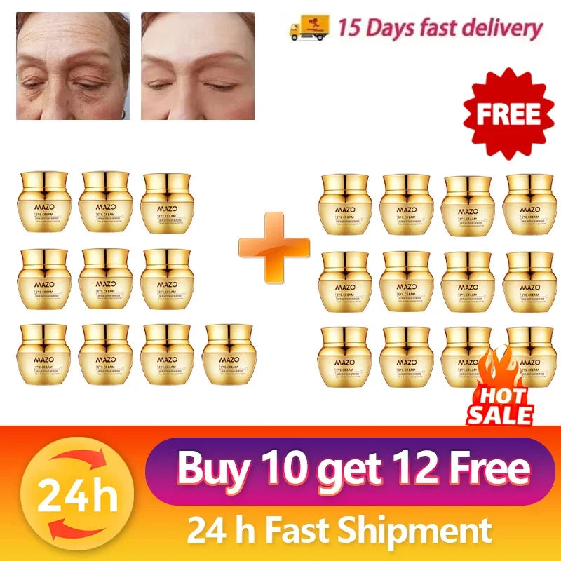 MAZO | Snail Essence Eye Cream | Anti-Aging, Anti-Wrinkle, Firming, Moisturizing, Brightening, Lifting, Repair, Instant Effect, Nourishing & Rejuvenating