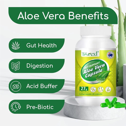 Trorexl® | Organic Aloe Vera Capsules | Gut Support, Digestive Health | 60 Capsules
