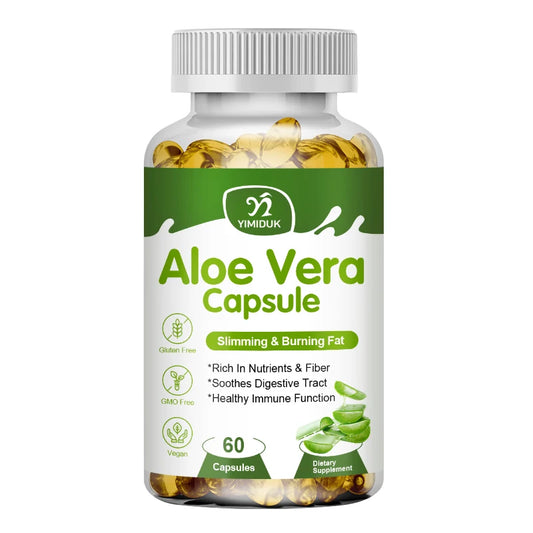 YIMIDUK | Aloe Vera Capsules | Slimming, Fat Burn, Detox, Digestive & Immune Support | 60 Capsules