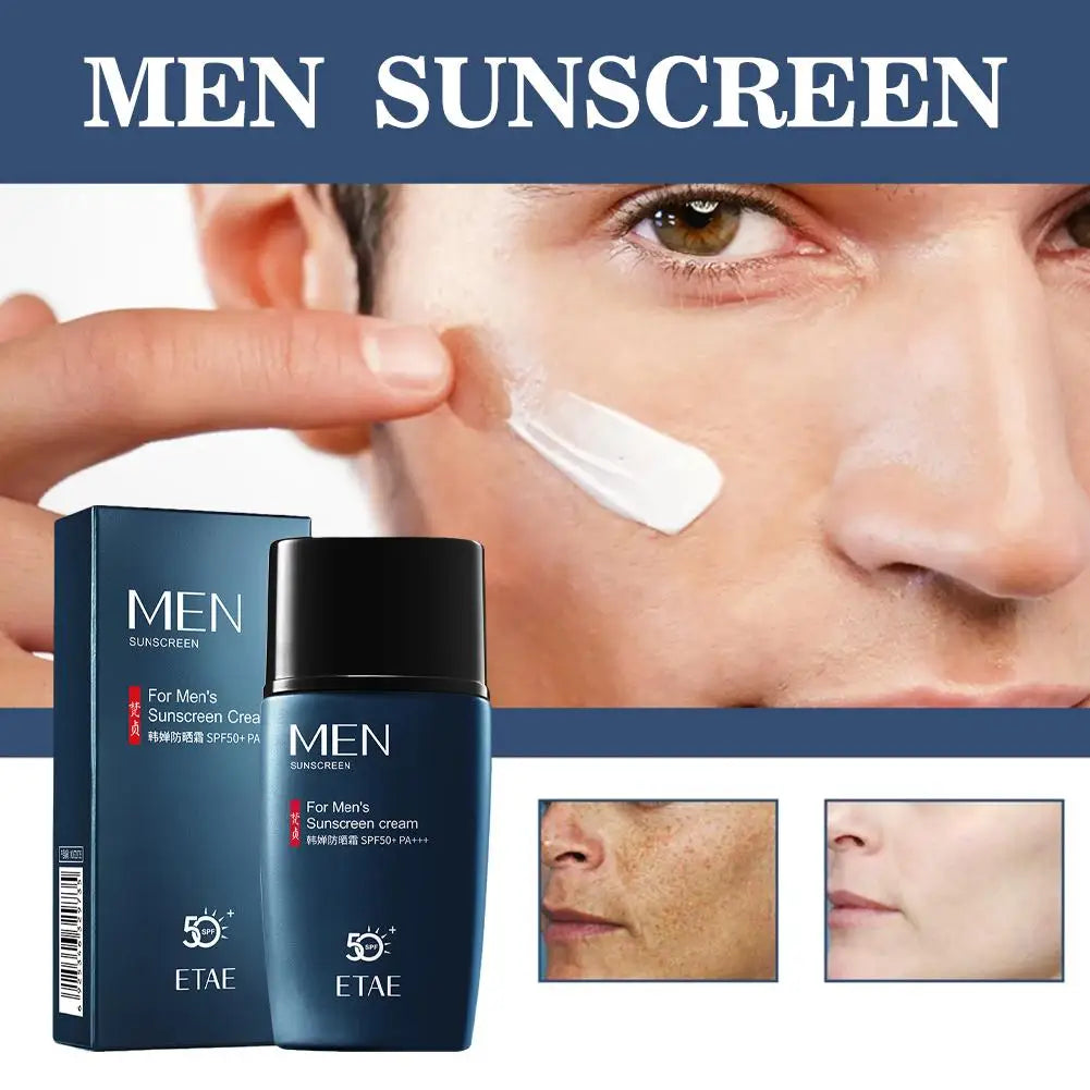 Men’s Sunscreen Cream SPF 50+ | UV Protection & Moisturizing Sunblock for Face & Body | Lightweight Solar Protector