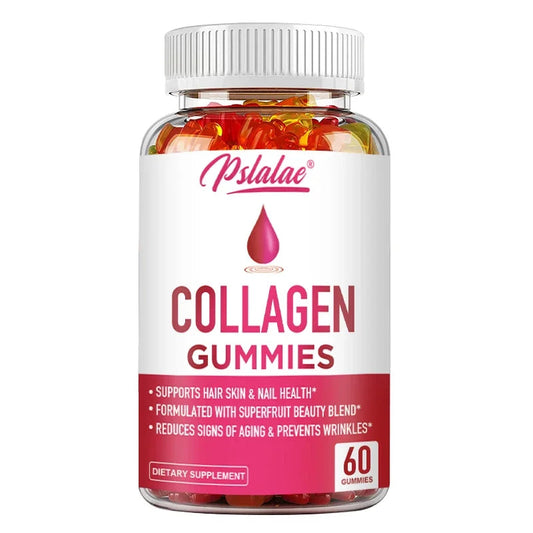 Pslalae | Collagen Gummies with Superfruit Blend | Hair, Skin, Joints, Digestion & Immune Support | 60 Gummies