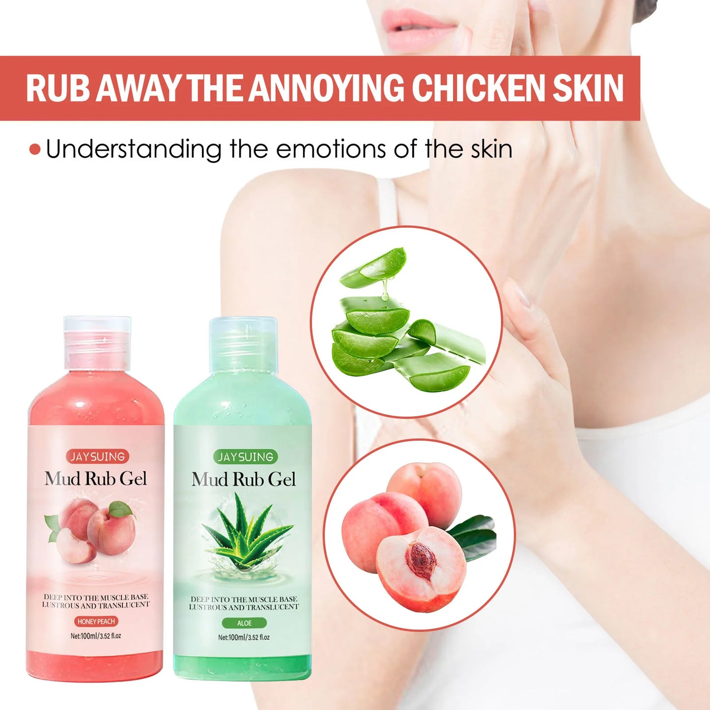 Body Exfoliating Gel Remove Dead Skin Peeling Lightening Elbow Knee Deep Cleansing Pores Smooth Moisturizing Aloe Vera Scrub Gel