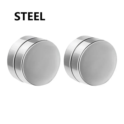 2PCS Magnetic Ear Clips Stud Earrings Non Piercing Strong Magnet Fake Piercing Women Men Jewelry Clip Earrings for Kids Girls