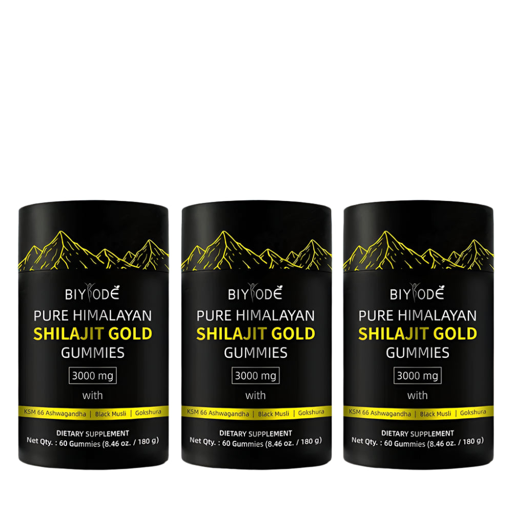Shilajit Gold Gummies for Men | Energy, Muscle & Immunity Support | 60 Gummies