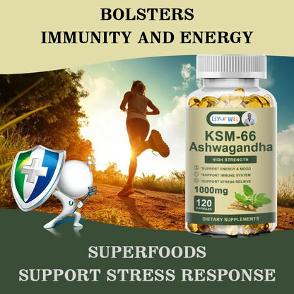 Byurwill | KSM-66 Ashwagandha-Dietary Supplements | Supports Stress, Mood & Energy