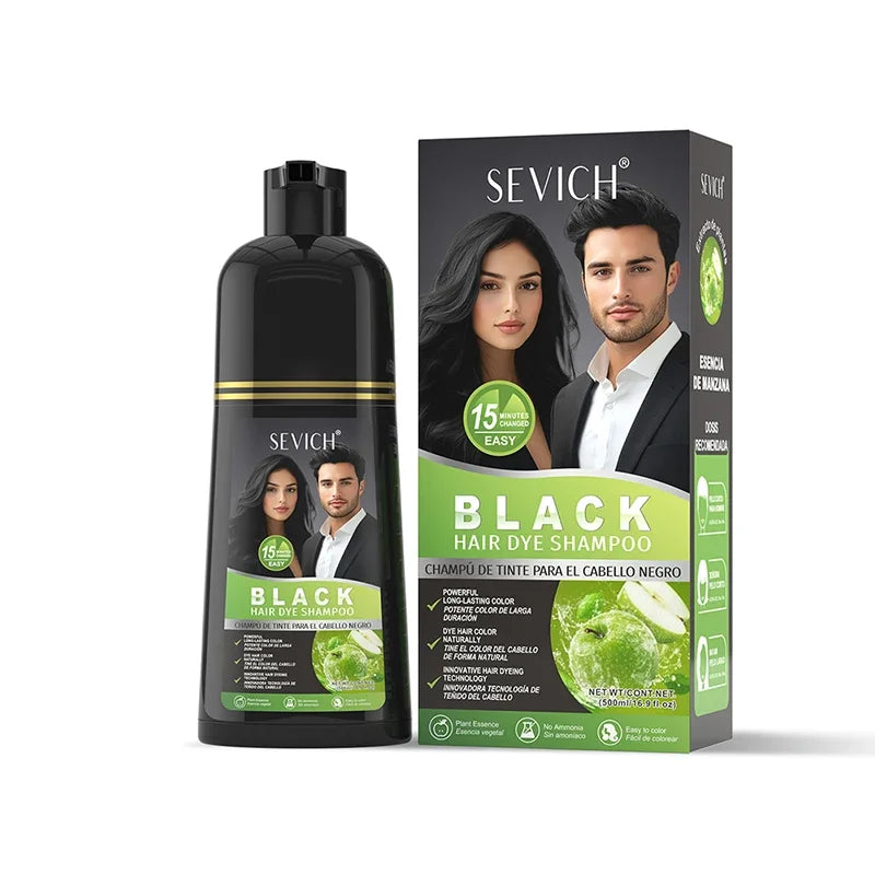 500ml Rosemary Gray Hair Dye Shampoo Hair Instant Coloring Cover Shampoo Men Women Nourish Hair Quick Blackening Plant Shampoo