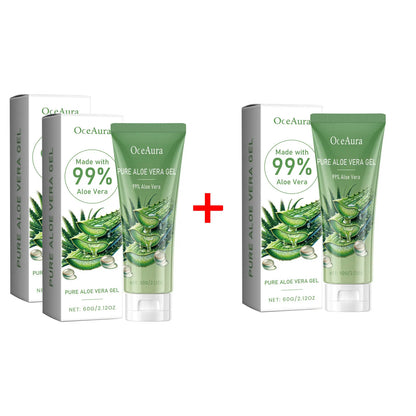 OceAura | 99% Pure Aloe Vera | Sunburn Repair, Hydrating, Moisturizing, Soothing & Smoothing Facial Gel | For Dry & Sensitive Skin