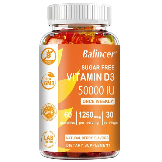 Balincer | Vitamin D3 Gummies 50,000 IU | Brain, Heart, Joint, Bone & Immune Support | 30 Gummies