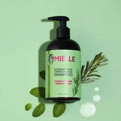Shampoo alecrim hortelã hidratante condicionador tratamento do couro cabeludo refrescante óleo controle anti-caspa 355 ml