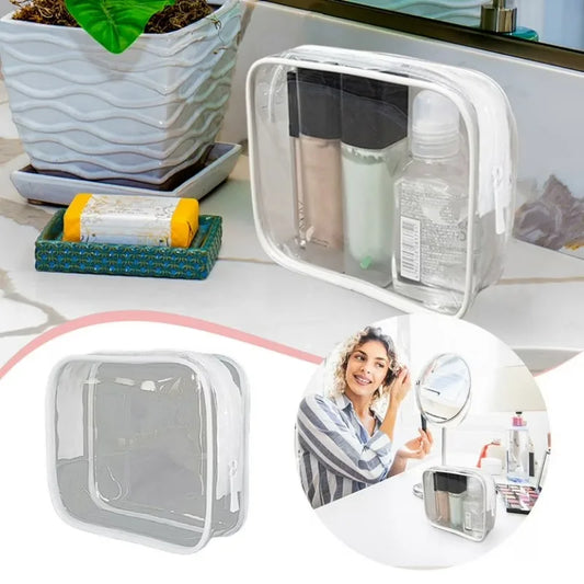 Transparent PVC Bags Travel Organizer Clear Makeup Bag for Toiletries and Cosmetics Waterproof Beauty Case for  Travelers