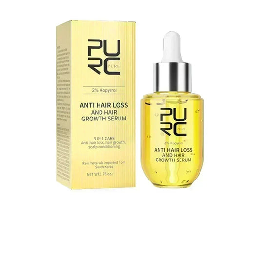 PURC Hair Growth Serum – 50ml Daily Use Oil with Kopyrrol & Biotin for Root Strengthening & Fuller Hair