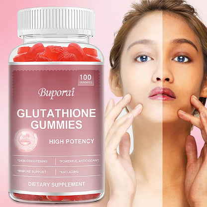 Buporai | Glutathione Gummies with Collagen | Anti-Aging, Skin Brightening, Hair & Nail Support | 60 Gummies