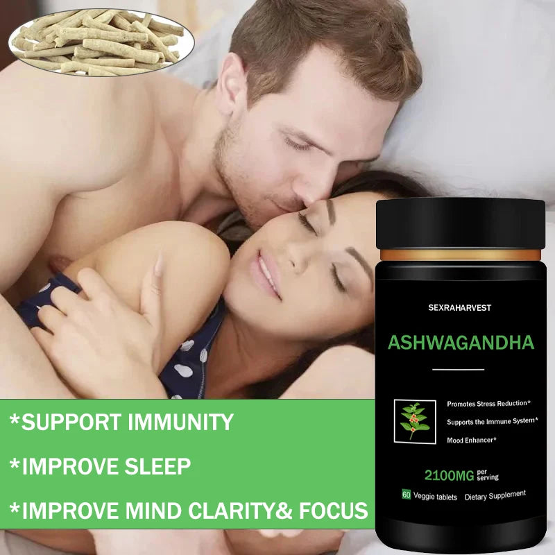 Sexraharvest | Ashwagandha Tablets | Energy, Immunity & Mood Support for Men