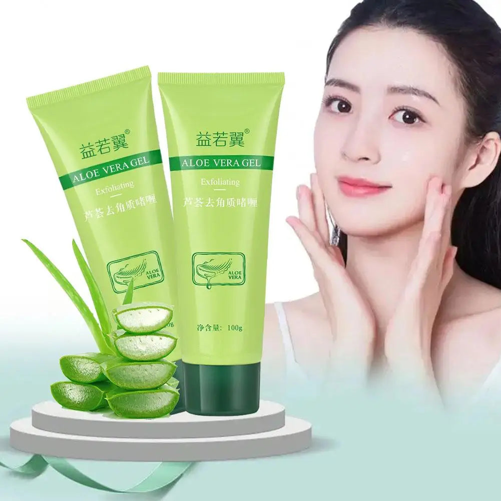 Aloe Vera Facial Exfoliating Gel | Deep Cleansing Scrub for Blackhead Removal, Pore Tightening & Moisturizing | 30g–100g
