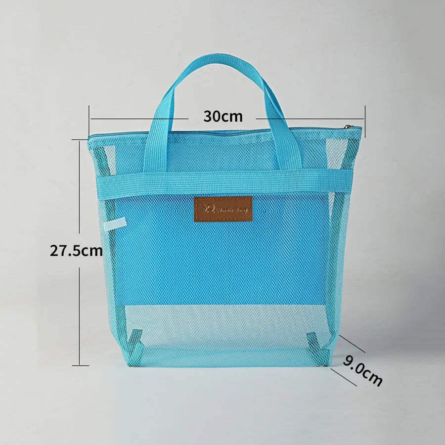 Mesh Makeup Toiletry Storage Bags Handbags Portable Travel Washing Body Shower Tools Organizer Hanging Cosmetic Organizer Pouch
