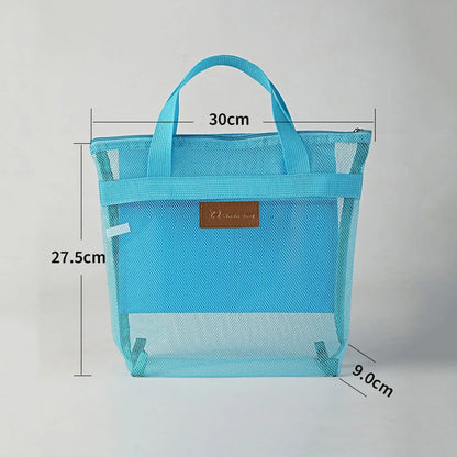 Mesh Makeup Toiletry Storage Bags Handbags Portable Travel Washing Body Shower Tools Organizer Hanging Cosmetic Organizer Pouch