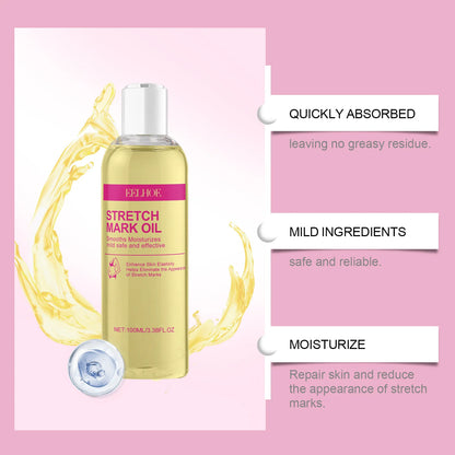 EELHOE Vitamin E Skin Care Oil Remove Pregnancy Stretch Marks Postpartum Care Elastic Skin Firming Collagen Body Care Oil 100ml