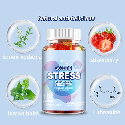 XEMENRY | Stress Relief Gummies | Calm Mood, Sleep & Focus Support with GABA & L-Theanine