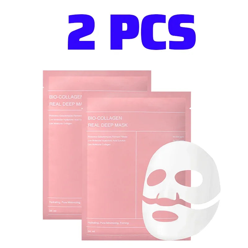 Bio Collagen Face Mask | Deep Hydration, Pore Tightening & Firming | Moisturizing, Nourishing & Brightening Skincare | 1/2/5/10pcs