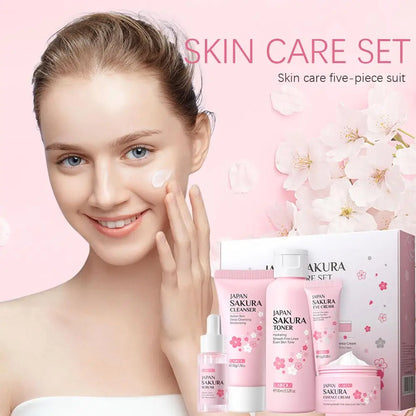 Sakura | Radiant Skincare Gift Set | Toner, Serum, Cream & More | 3–5 Piece Collection