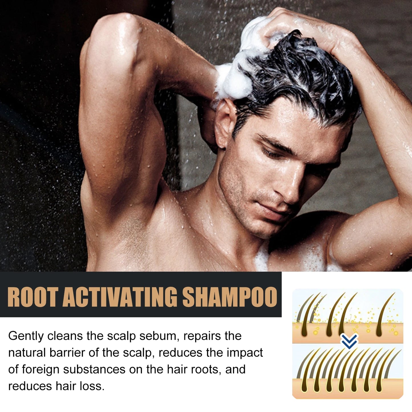 Shampoo Gently Clean Hair Remove Dandruff Control Oil Reduce Hair Loss Stabilize Hair Roots Nourish Smooth Hair Fluffy Shampoo