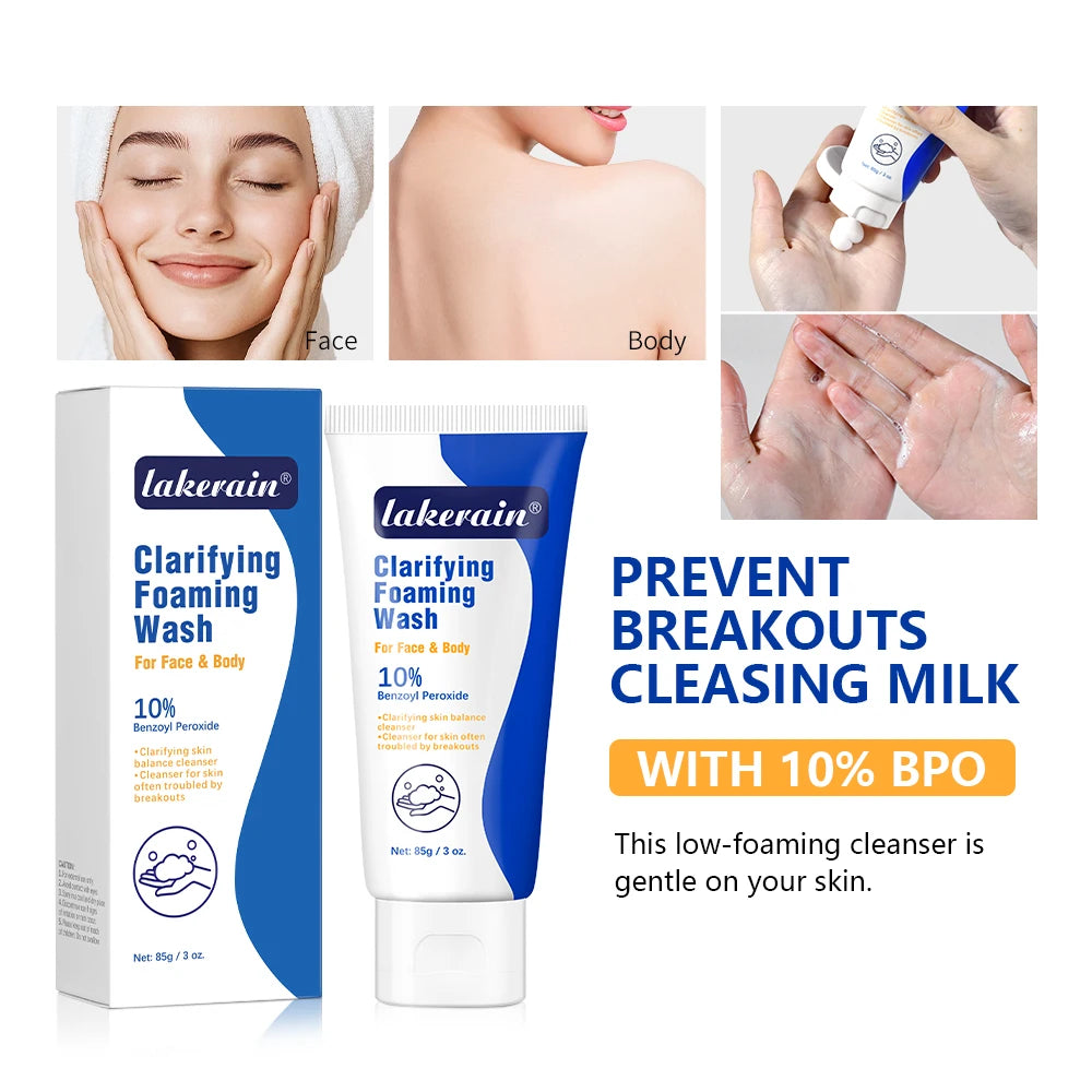 Lakerain | Benzoyl Peroxide 10% | Acne Treatment & Deep Cleansing